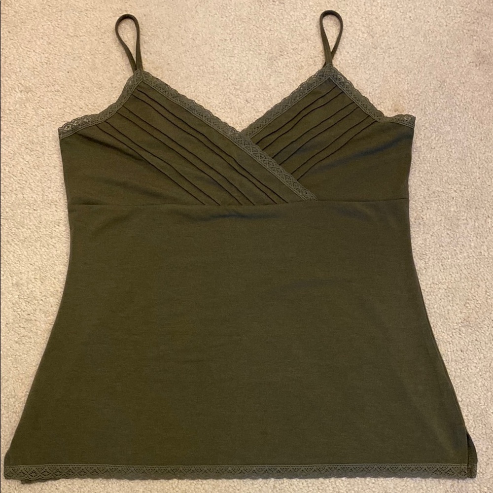 Olive Green Women's Camisole Tank, L, NWT